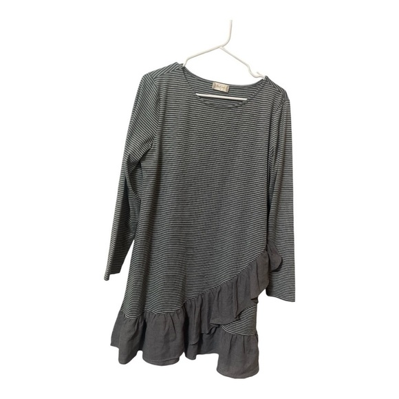 Altar’d State Striped Ruffle Casual Dress - Picture 1 of 7